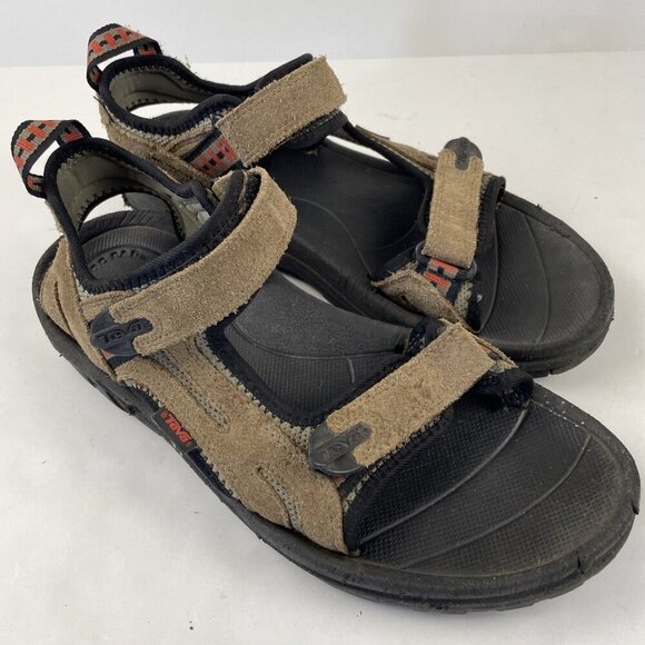 Teva Sandals Spoiler II Men’s 10 Tan Strappy Trail Hiking Slingback 6758 - Picture 1 of 12